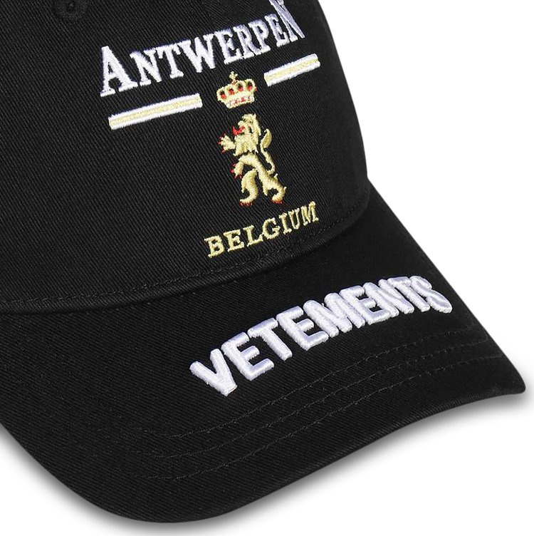 Vetements Antwerp Logo Cap Black