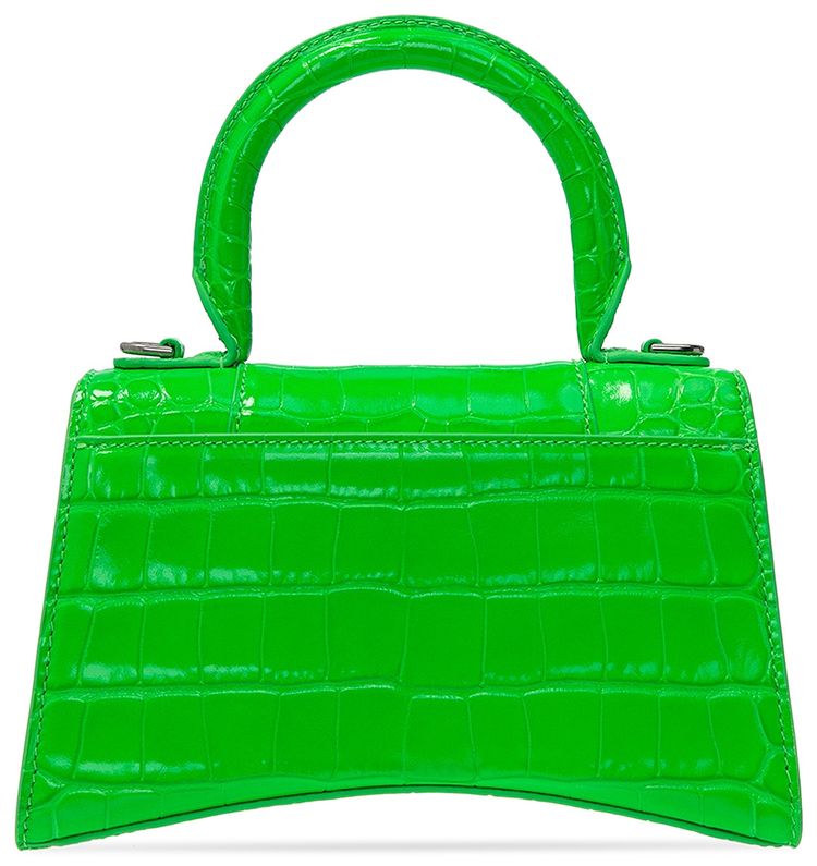 Balenciaga Xs Hourglass Top Handle Fluo Green