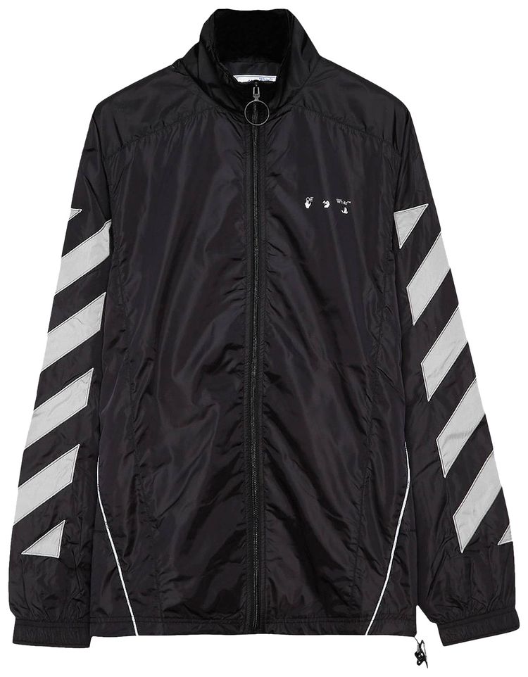 Off White Diag Nylon Tracktop BlackLimestone