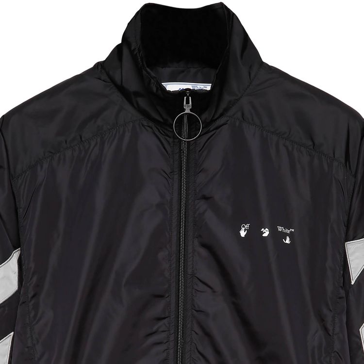 Off White Diag Nylon Tracktop BlackLimestone
