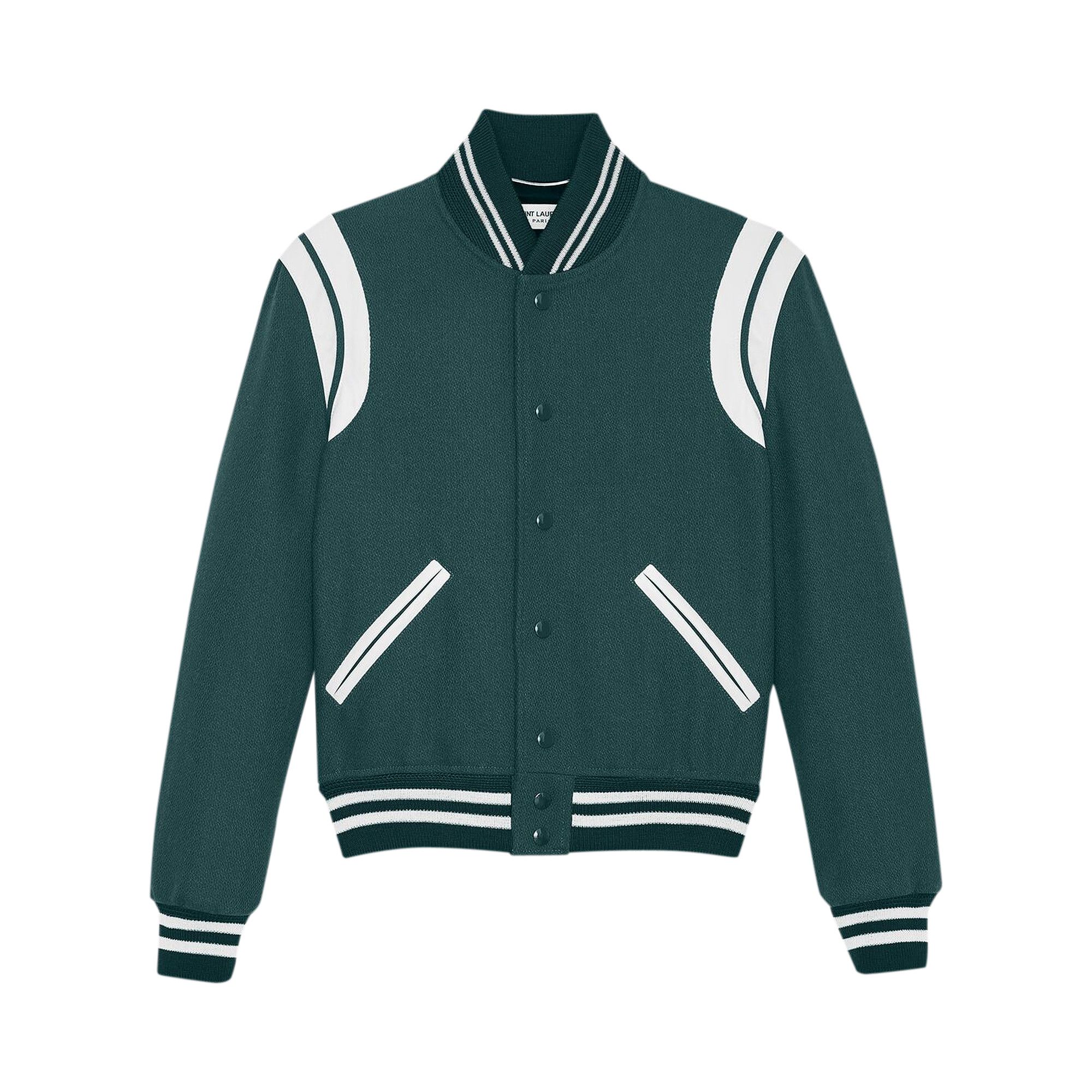 Saint laurent teddy jacket green hot sale