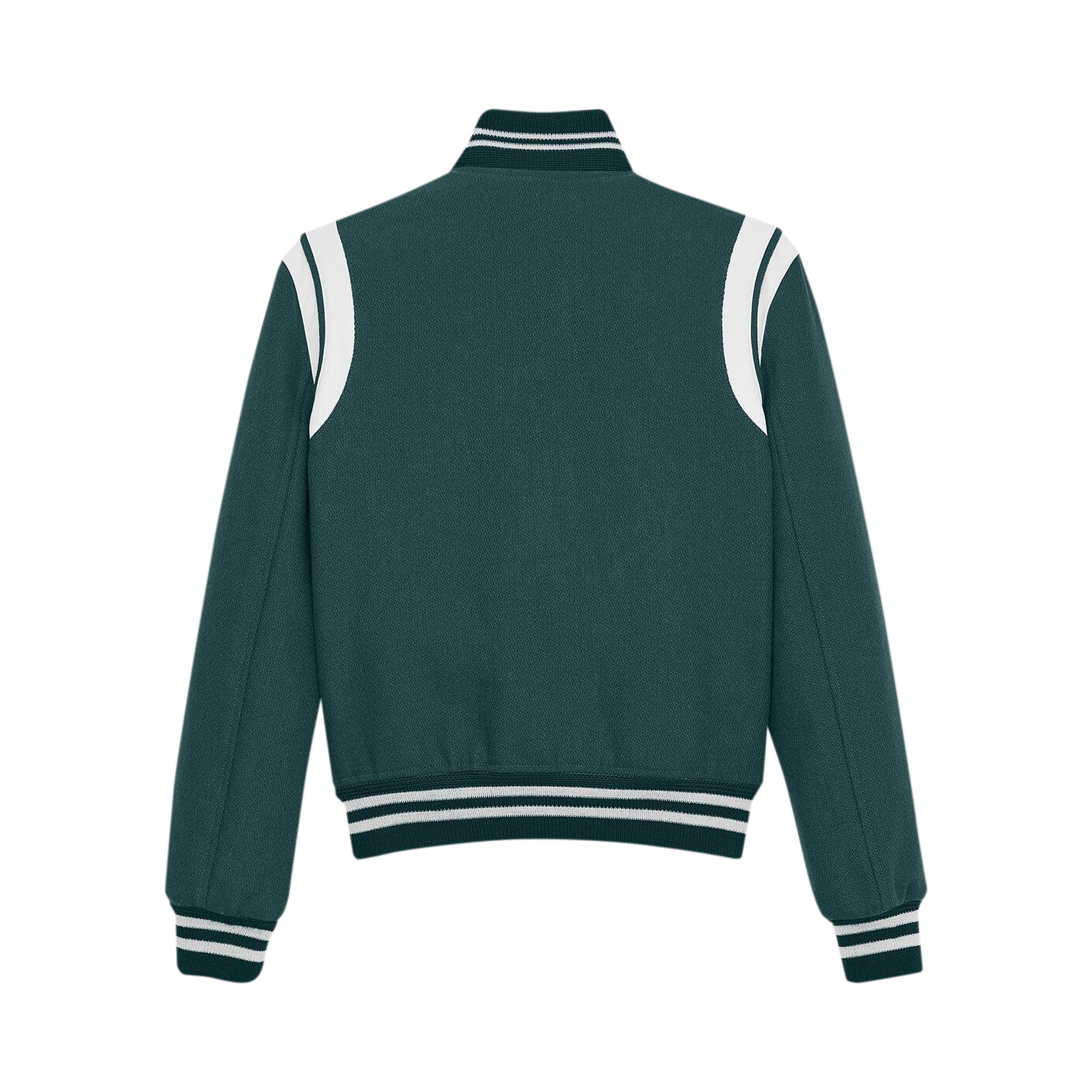 Buy Saint Laurent Teddy Bomber Jacket Dark Green 354718 Y213Q DARK GOAT