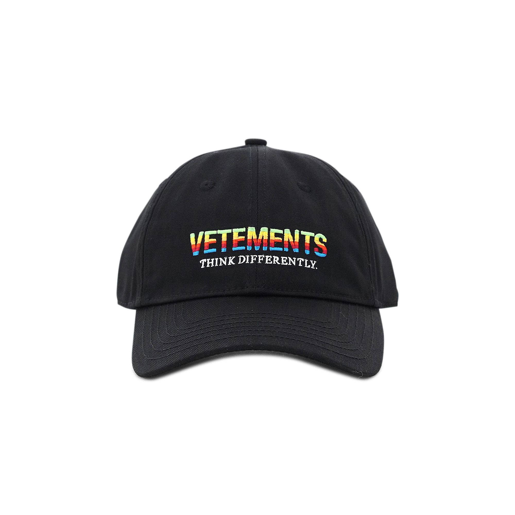 Buy Vetements Think Differently Logo Cap 'Black
