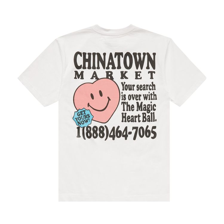 Chinatown Market Smiley Fortune Ball Soul Mate T Shirt White