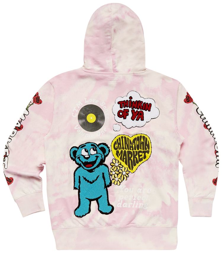 Chinatown Market Be Mine Hoodie Pink Tie Dye