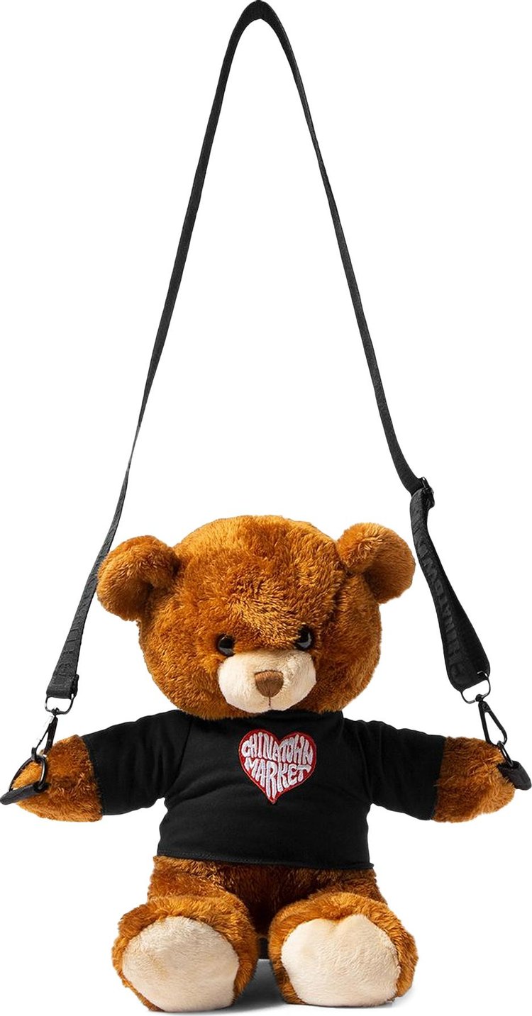 Chinatown Market Teddy Bear Side Bag 'Brown'