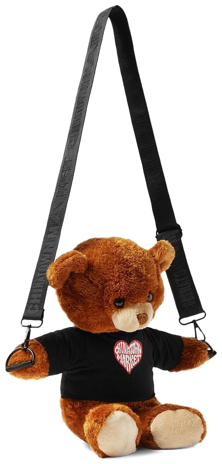 Chinatown Market Teddy Bear Side Bag Brown