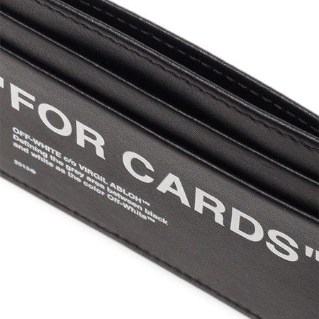 Off White Quote Cardholder BlackWhite