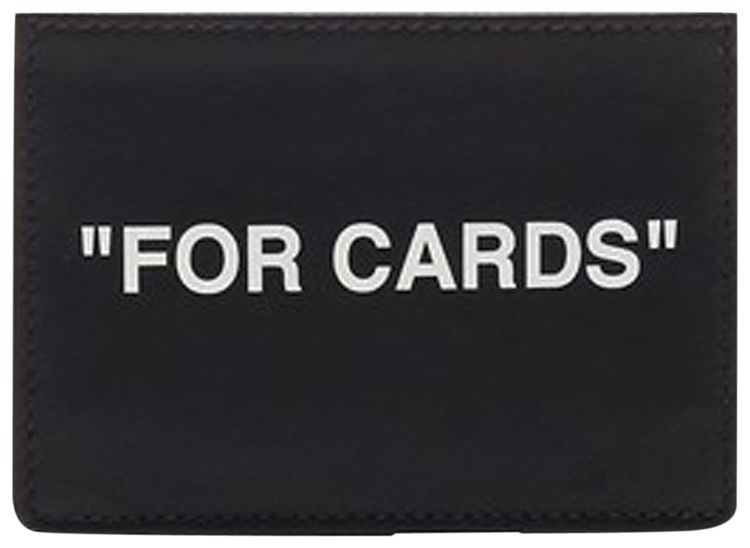 Off White Quote Cardholder BlackWhite