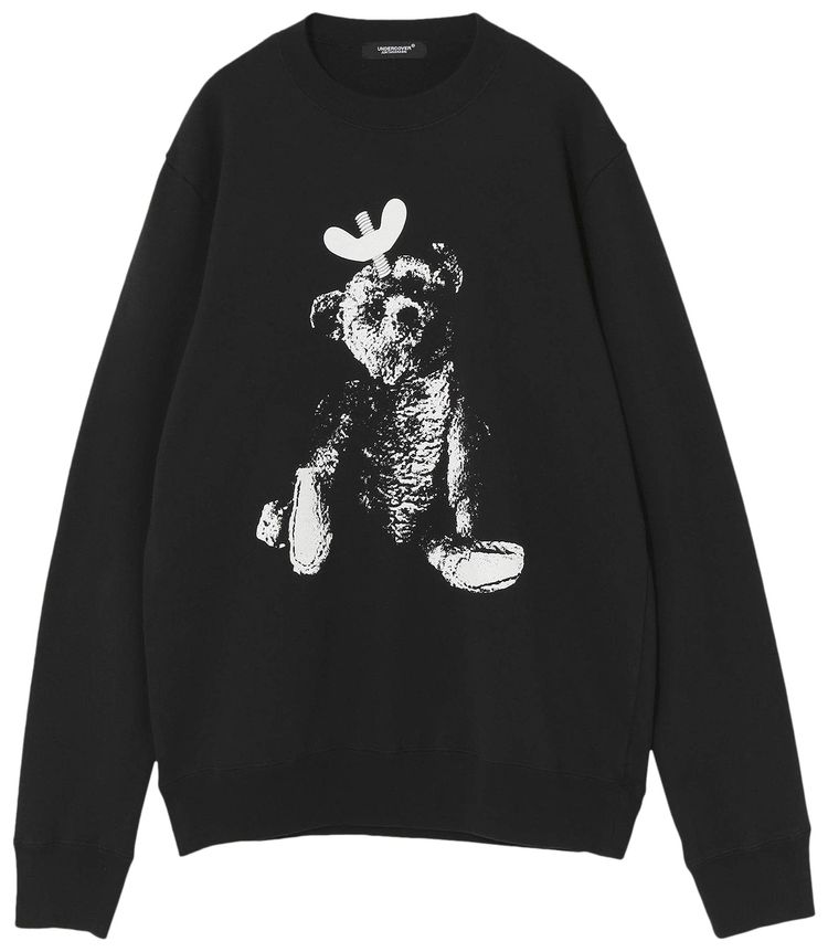 Undercover Screwed Bear Print Sweatshirt Black