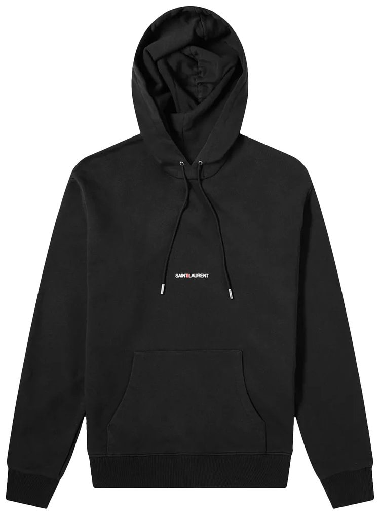 Saint Laurent Classic Logo Hoodie Black