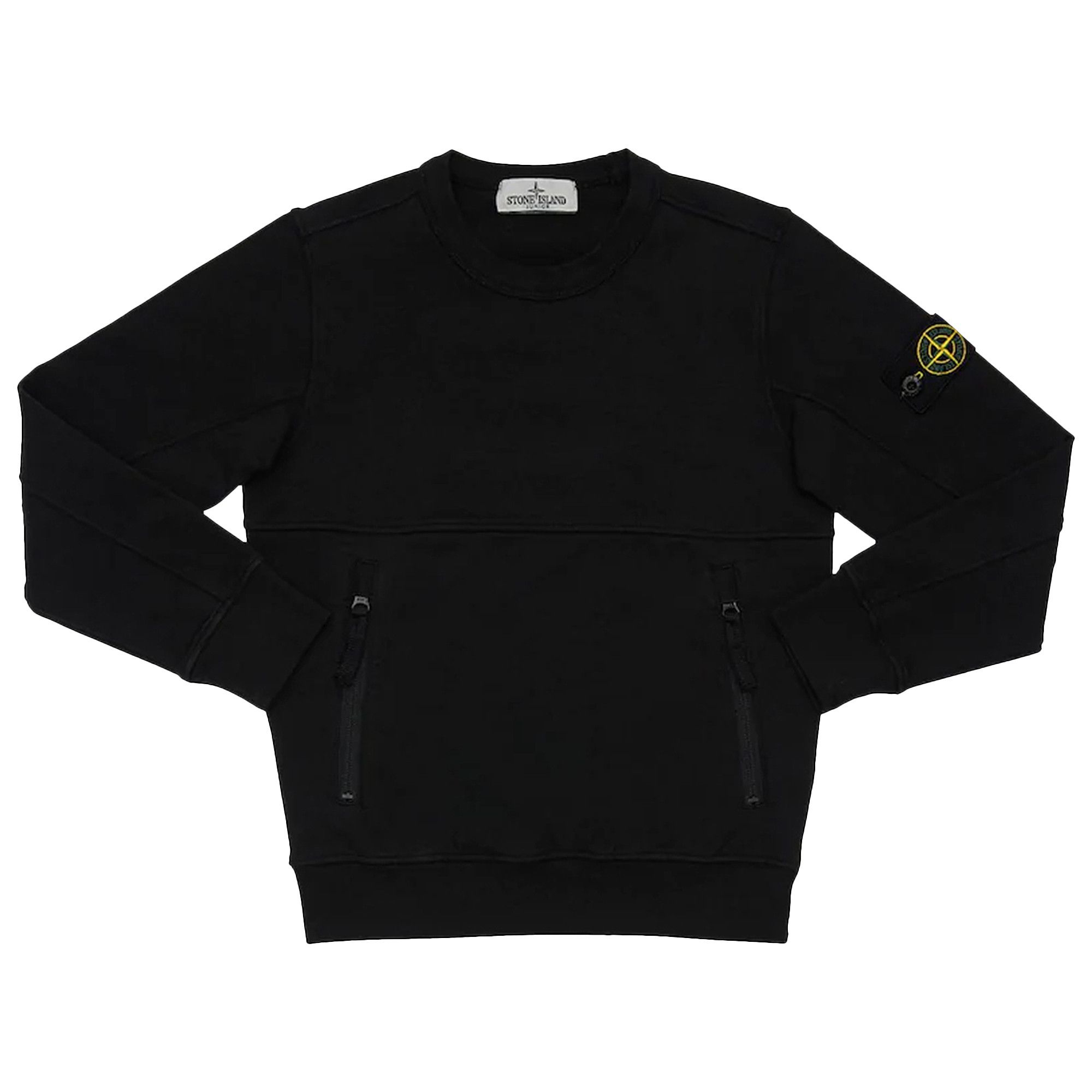 Buy Stone Island Front Pocket Crewneck Sweatshirt Black 741563451 V0029 GOAT