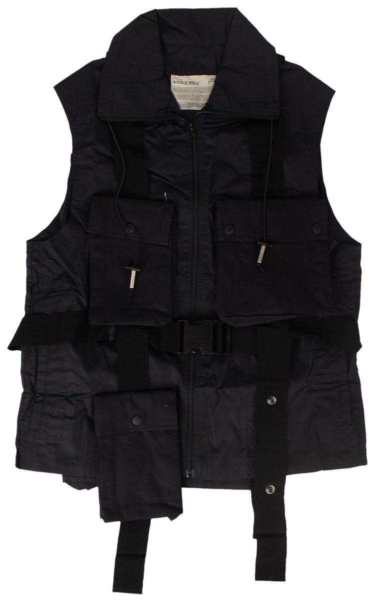 A Cold Wall Collared Utility Vest Navy