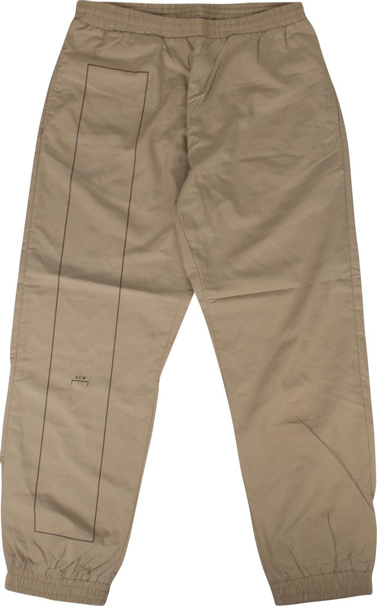 A Cold Wall Core Rectangle Print Trousers Tan