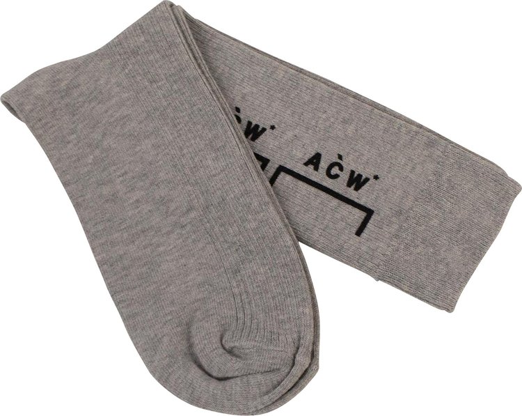 A Cold Wall Bracket Logo Mid Length Socks Grey