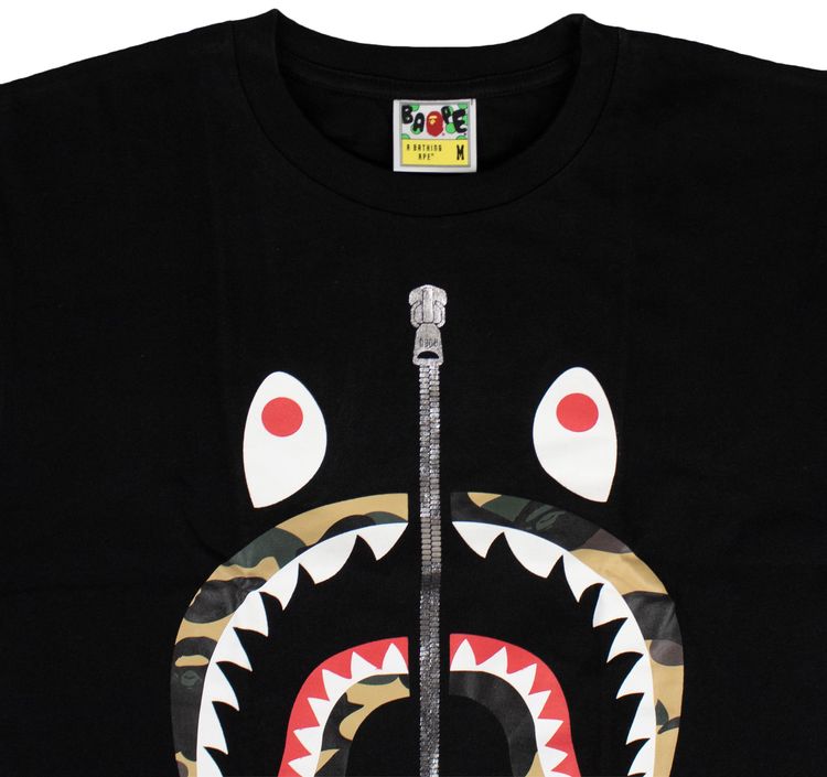 BAPE 1st Camo Shark Tee BlackYellow