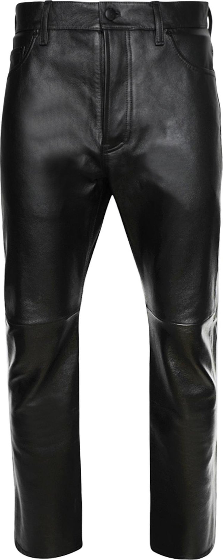 032C Casual Leather Trousers 'Black'