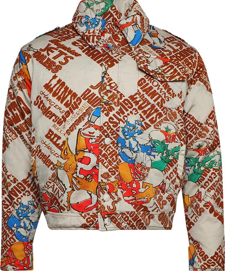 ERL Printed Padded Jacket 'Football Print'