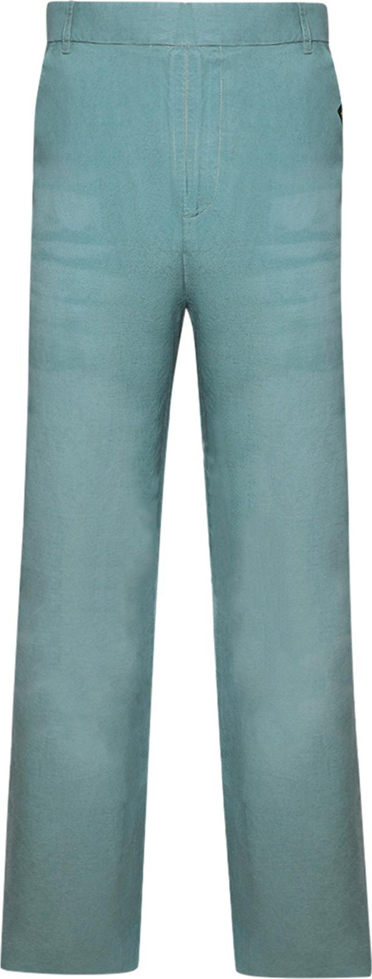 Martine Rose Tailored Extended Wide Leg Trouser 'Teal/Sunbleach'