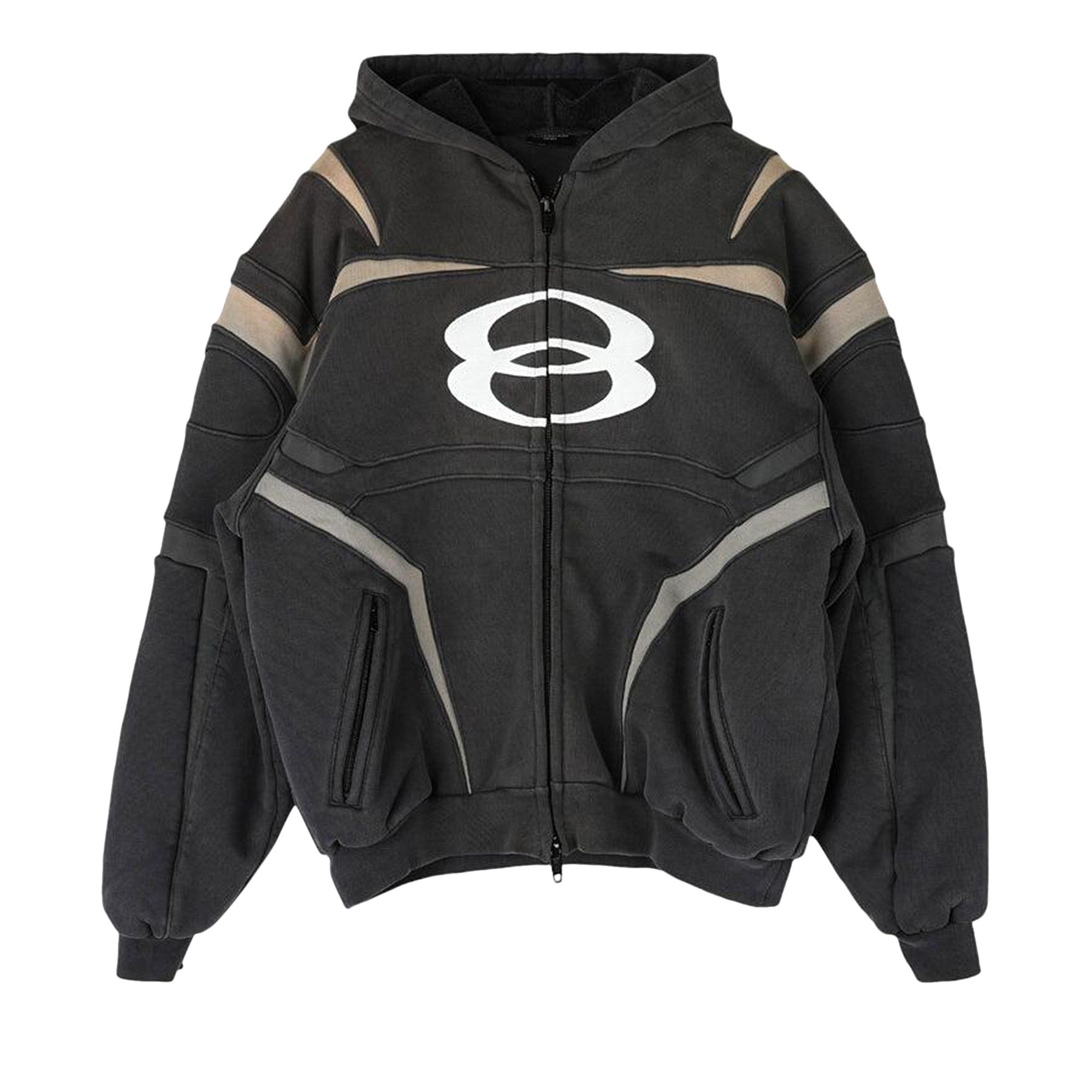 BALENCIAGA バレンシアガ 18AW パターン切替ハーフジップロング