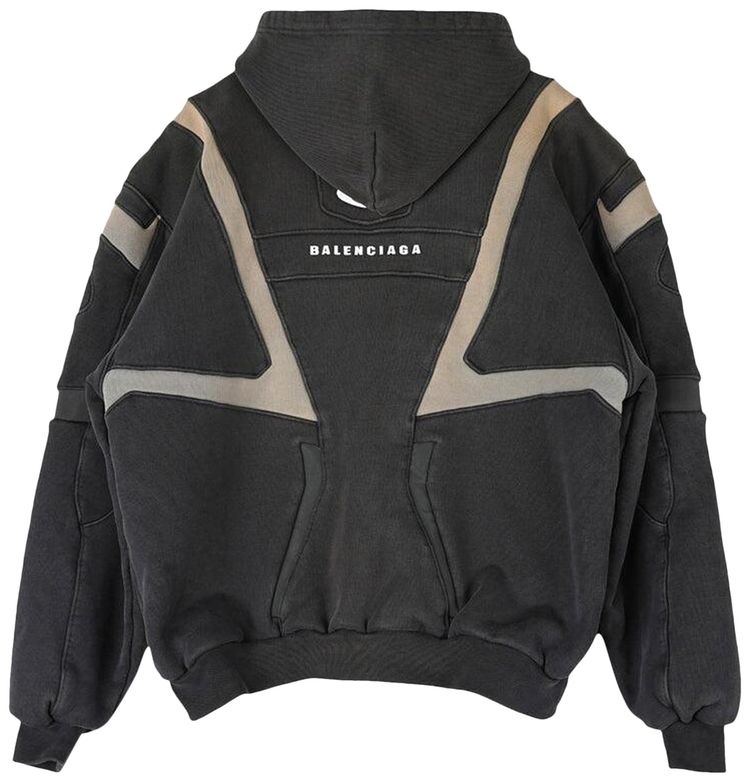 Balenciaga Biker Hoodie BlackWhite