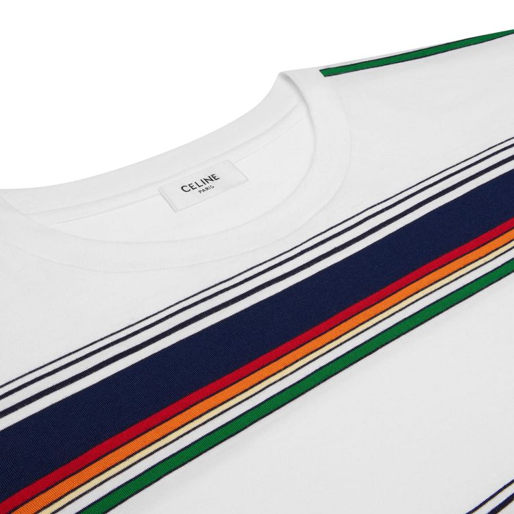 CELINE Triomphe Loose T Shirt Off WhiteMulticolor