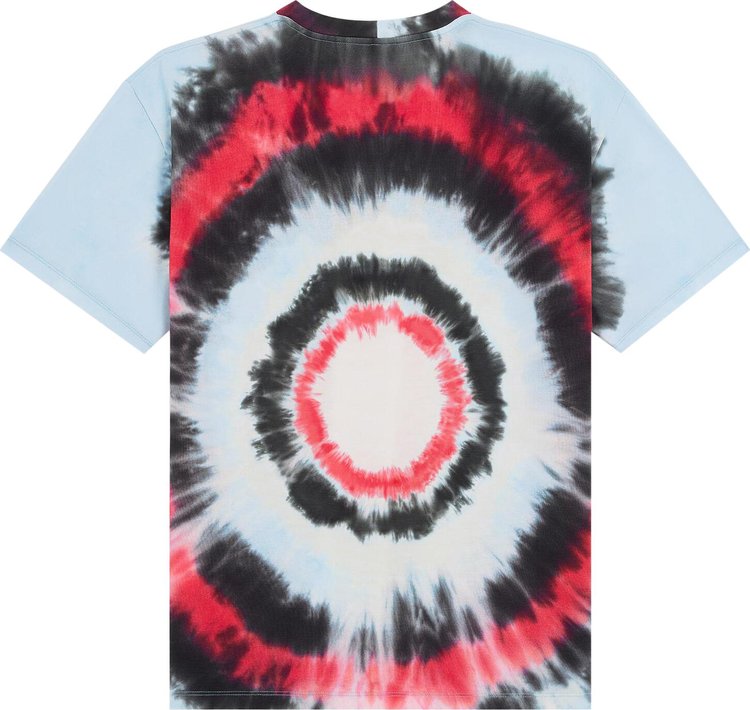 CELINE Loose Tie Dye T Shirt Off WhiteRedBlack