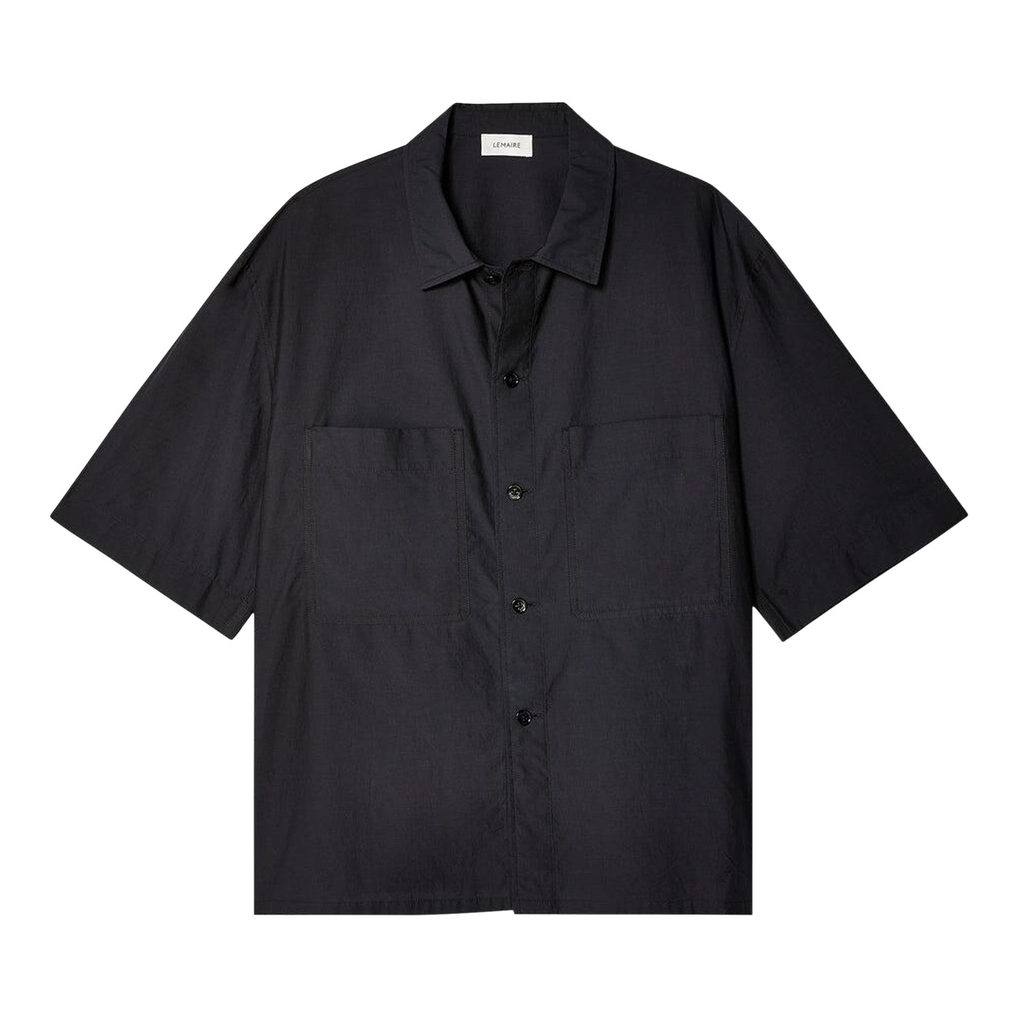 Buy Lemaire Short-Sleeve Pyjama Shirt 'Black' - SH1093 LF1209