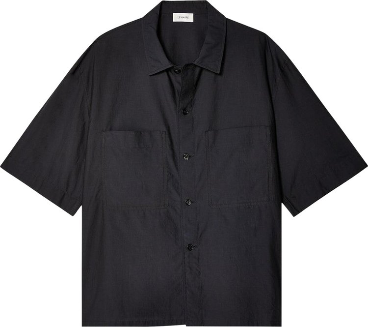 Lemaire Short-Sleeve Pyjama Shirt 'Black'