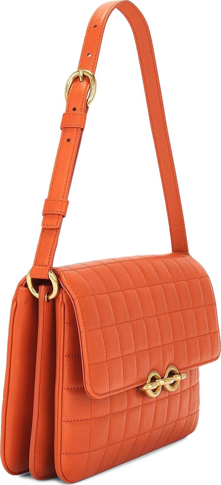 Saint Laurent Le Maillon Satchel Bag Celosia Orange