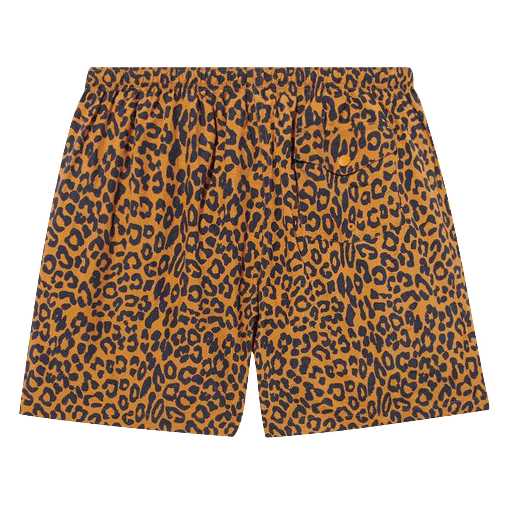 パンツ NOAH Leopard Swim Trunks Noah - Straight-Leg Mid-Length Leopard-Print Swim Shorts