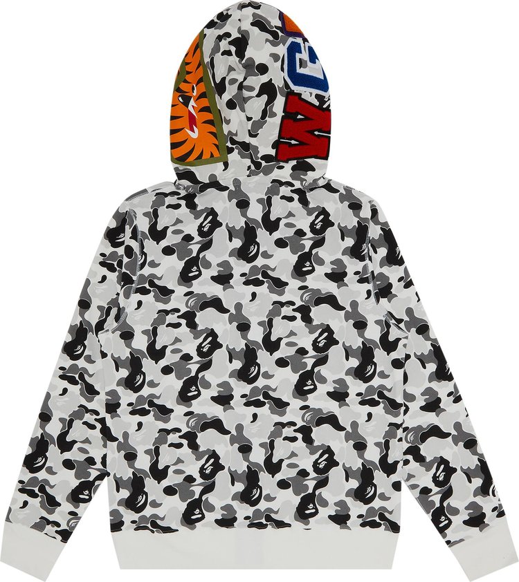 BAPE ABC Camo Double Shark Full Zip Hoodie Grey