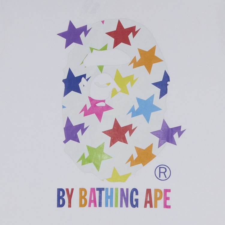 BAPE Big Head Ape Star Festival T Shirt MulticolorWhite