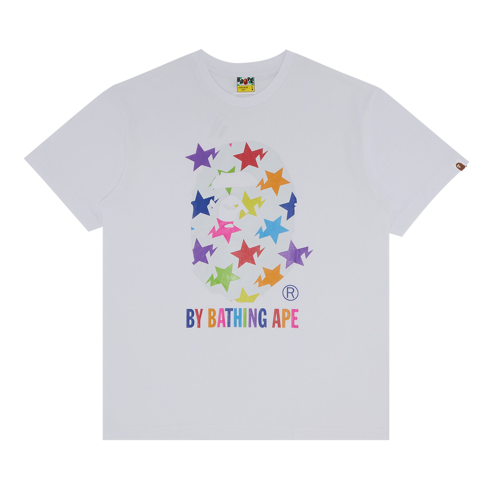 BAPE Big Head Ape Star Festival T-Shirt 'Multicolor/White'