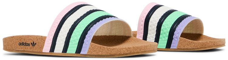 Adidas Adilette Slide Cork   Pulse Mint Legend Ink