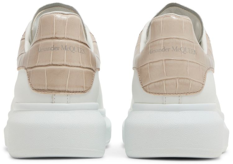 Alexander McQueen Oversized Sneaker White Beige Crocodile