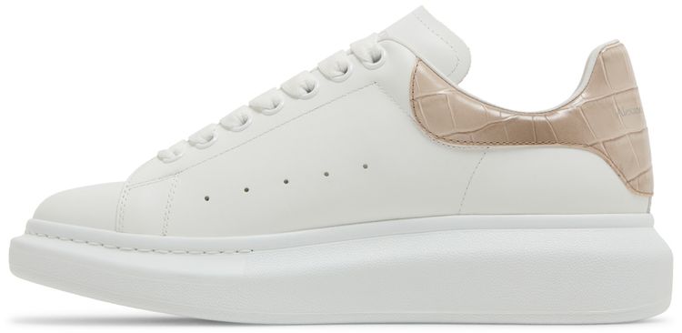 Alexander McQueen Oversized Sneaker White Beige Crocodile