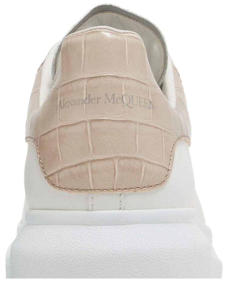 Alexander McQueen Oversized Sneaker White Beige Crocodile