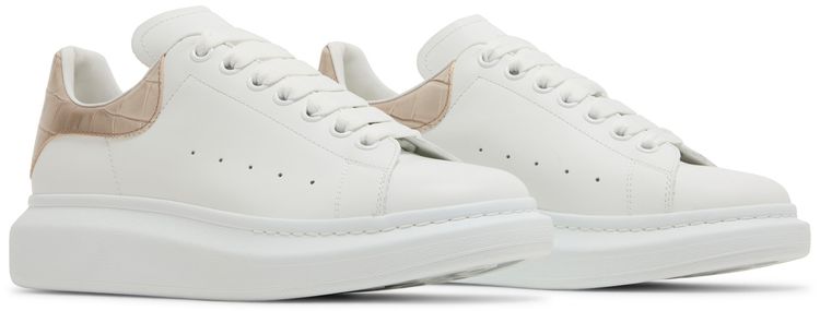 Alexander McQueen Oversized Sneaker White Beige Crocodile