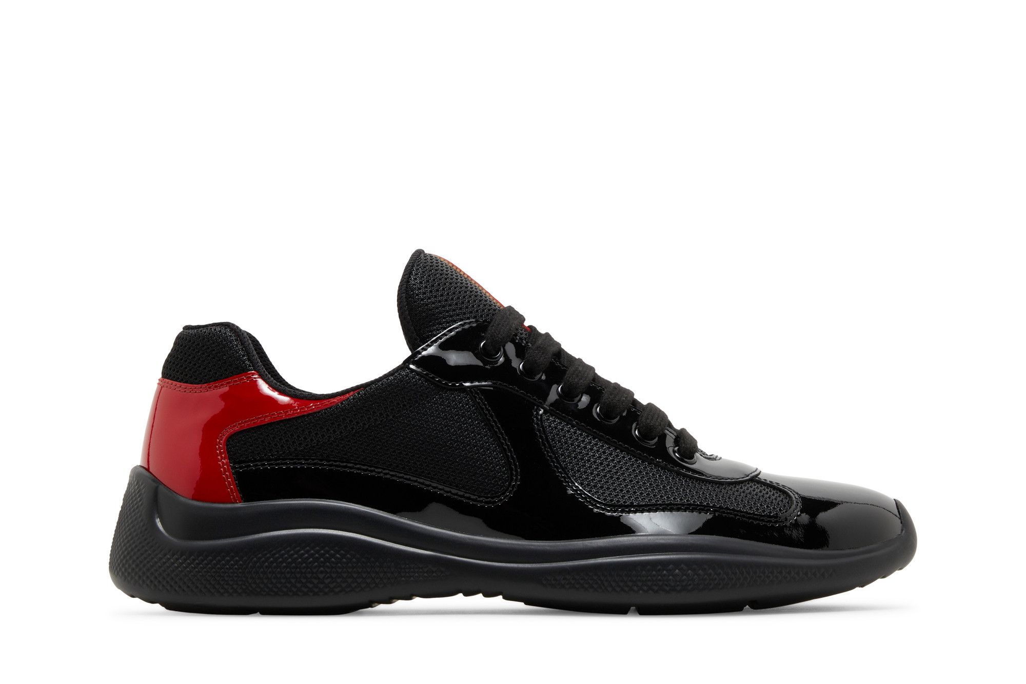 Prada black americas cup sneakers on sale