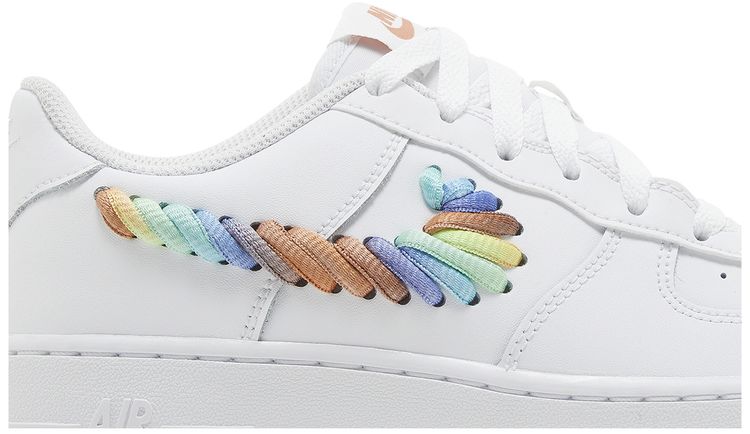 Nike Air Force 1 Low GS Rainbow Lace Swoosh