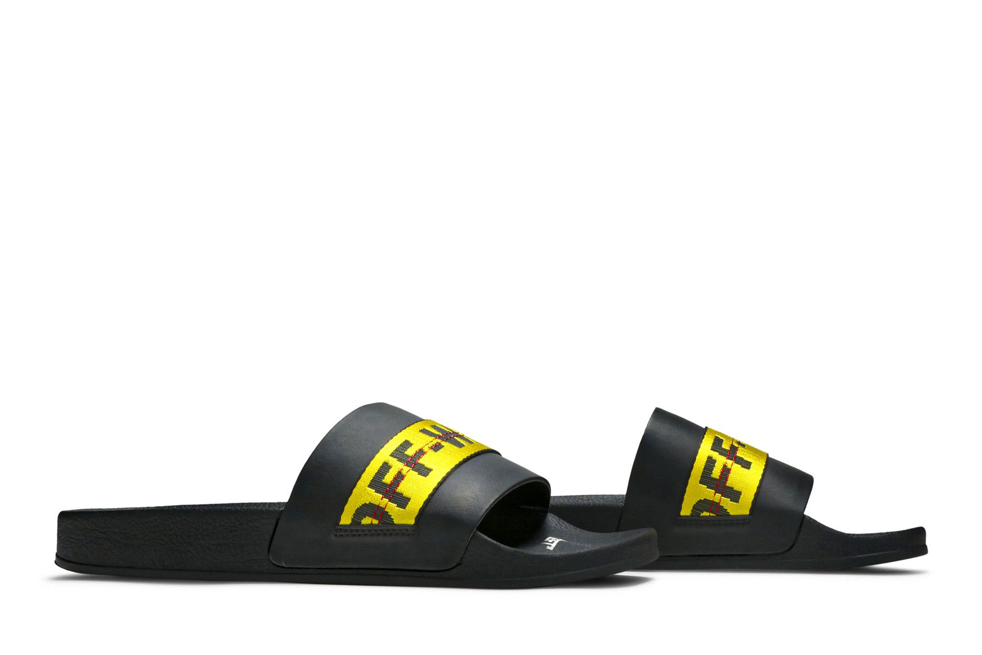 Off white slides yellow online