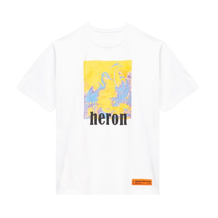 Heron Preston Herons Short Sleeve T Shirt WhiteYellow