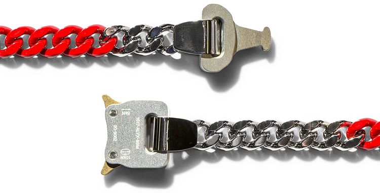 1017 ALYX 9SM Links Buckle Bracelet SilverRed