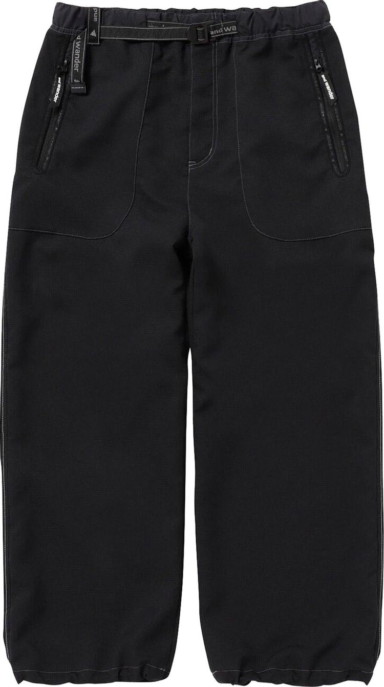 And Wander Vent Pants Black