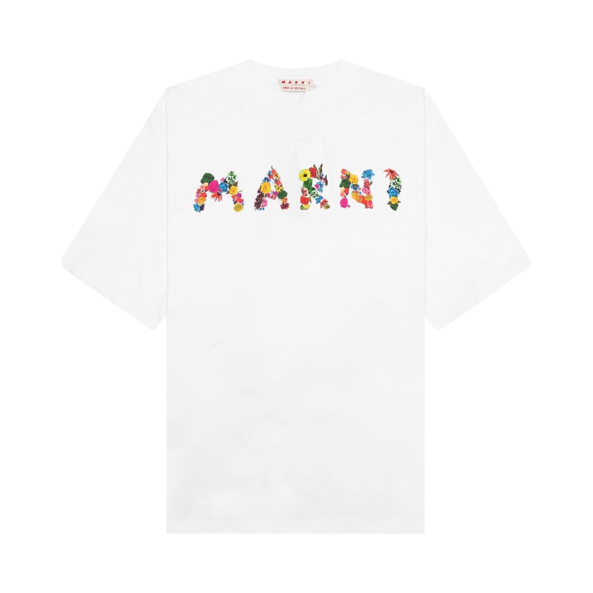 Buy Marni Collage Bouquet T-Shirt 'Lily White' - HUMU0223PU