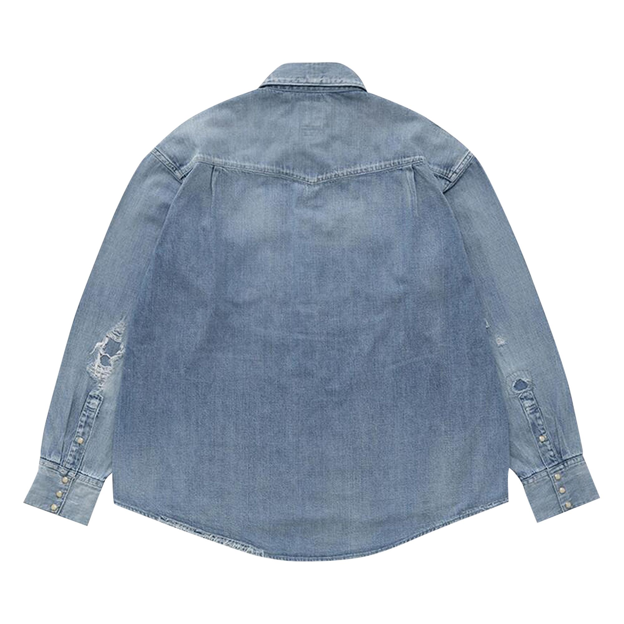 Buy Visvim Social Sculpture Shirt 'Crash Blue