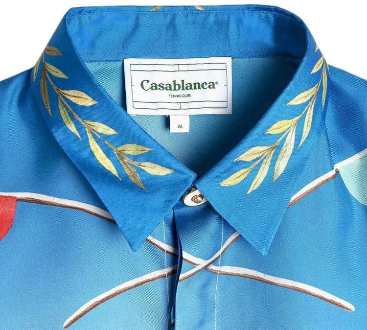 Casablanca Printed Long Sleeve Silk Shirt Hors Piste