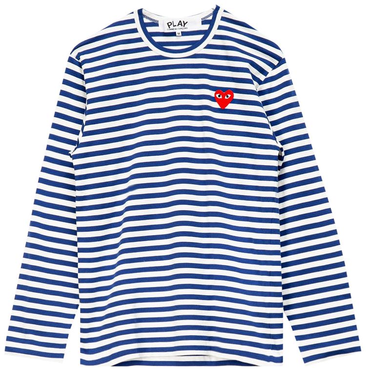 Comme des Garcons PLAY Striped T Shirt NavyWhite