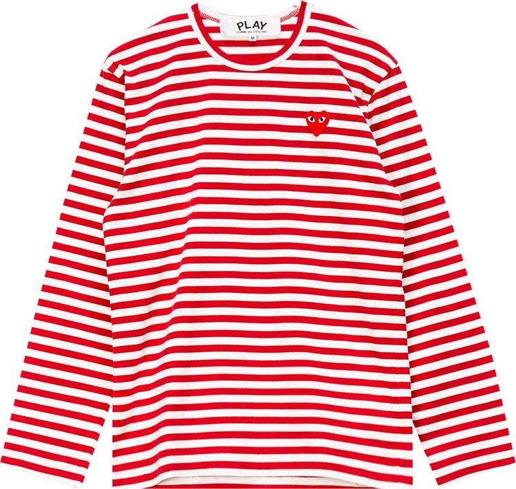 Comme des Garçons PLAY Striped T-Shirt 'Red/White'